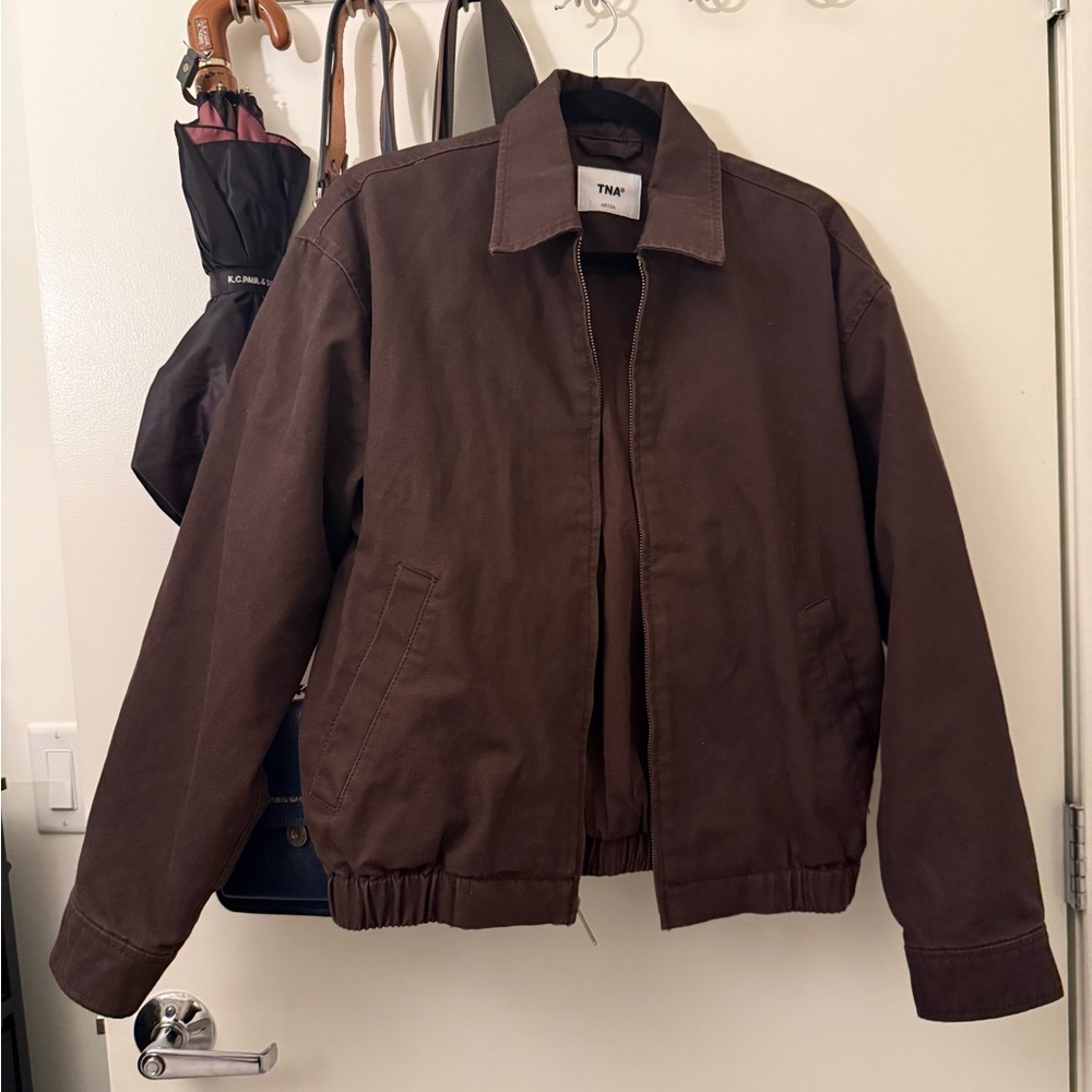 Aritzia TNA Brown Bomber Jacket